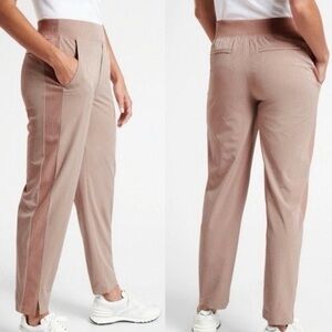 Athleta Brooklyn Ankle Pant Textured Grain Camo Mocha Latte 6T 6 Tall